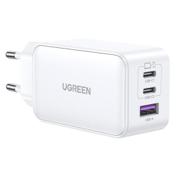 Incarcator retea Ugreen CD244, Quick Charge 65W GaN, 2x USB-C, 1x USB-A, Alb 15334