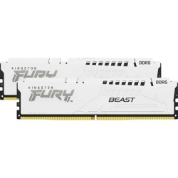 Kit Memorie Kingston Fury Beast White AMD EXPO/Intel XMP 3.0, 32GB, DDR5-6000MHz, CL36, Dual Channel