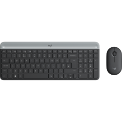 Kit Wireless Logitech MK470 - Tastatura, USB, Layout US, Graphite + Mouse Optic, USB, Graphite