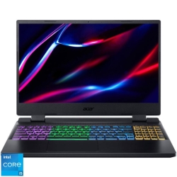 Laptop Acer Gaming 15.6'' Nitro 5 AN515-58, FHD IPS 144Hz, Procesor Intel® Core™ i5-12450H (12M Cache, up to 4.40 GHz), 16GB DDR5, 512GB SSD, GeForce RTX 4050 6GB, No OS, Black