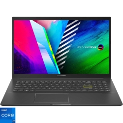 Laptop ASUS Vivobook 15 K513EA cu procesor Intel® Core™ i7-1165G7, 15.6", Full HD, OLED, 8GB, 512GB SSD, Intel Iris Xᵉ Graphics, No OS, Indie Black