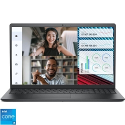Laptop DELL 15.6'' Vostro 3520 (seria 3000), FHD 120Hz, Procesor Intel® Core™ i5-1235U (12M Cache, up to 4.40 GHz, with IPU), 8GB DDR4, 512GB SSD, Intel Integrated Graphics, Linux, Carbon Black, 3Yr ProSupport