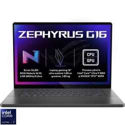 Laptop Gaming ASUS ROG Zephyrus G16 GU605MI cu procesor Intel® Core™ Ultra 7 155H pana la 4.8 GHz, 16