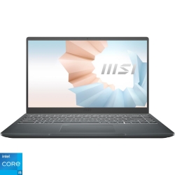 Laptop ultraportabil MSI Modern 14 B11MOU-648XRO cu procesor Intel i5-1155G7, 14