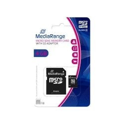 MediaRange Micro SDHC 4GB Class 10 with SD adapter