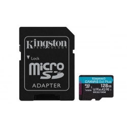 Memory Card Kingston Canvas Go! Plus microSD 128GB, CL10 + Adaptor SD