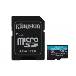 Memory Card Kingston Canvas Go! Plus microSD 512GB, CL10 + Adaptor SD