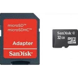 Memory card SanDisk microSDHC, 32GB, Clasa 4 + Adaptor SD Inclus