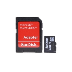 Memory Card SanDisk microSDHC, 32GB, Clasa 4 + Adaptor SD Inclus