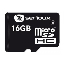 Memory Card Serioux microSDHC 16GB, cu adaptor SDHC, class 10