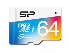 Memory Card Silicon Power Elite Micro SDXC 64GB, Clasa 1, UHS-1 + Adaptor