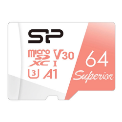 Memory Card Silicon Power Superior microSDXC 64GB, Clasa10 + Adaptor SD