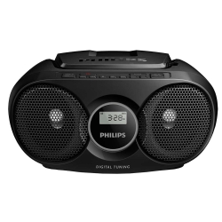 Microsistem audio Philips AZ215B/12, CD-R,CD-RW, FM stereo, Negru