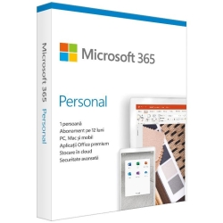 Microsoft 365 Personal, Romana, Subscriptie 1 an, 1 utilizator, Medialess Retail
