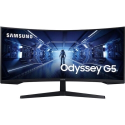 Monitor LED Curbat Samsung Odyssey G5 (2023) LC34G55TWWPXEN, 34inch, 3440x1440, 1ms, Black