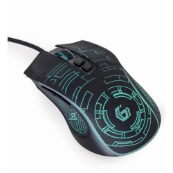 Mouse GEMBIRD, gaming, cu fir, USB, optic, 3600 dpi, butoane/scroll 7/1, iluminare, cablu 1.5m, negru
