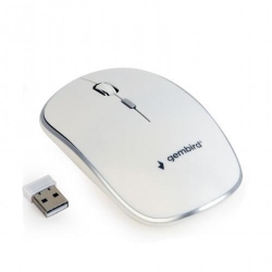 Mouse Optic Gembird MUSW-4B-01-W, USB, White
