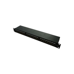 Patch panel 24 porturi, 1U, FTP Cat.6, Krone+110, suport de cabluri integrat - EMTEX, PBPP17