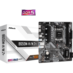 Placa de baza ASRock B650M-H/M.2+, AMD B650, Socket AM5, mATX