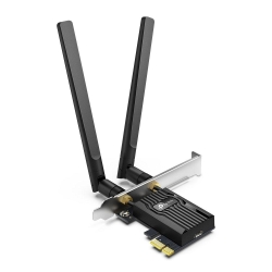 Placa retea TP-Link AX3000 Archer TX55E, intern wireless 2.4 GHz/5 GHz, PCI-E, 3000 Mbps, antena externa x 2