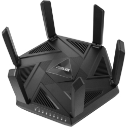 Router Gaming Wireless ASUS RT-AXE7800, AXE7800, Tri-Band Gigabit, Wi-Fi 6E, OFDMA, Instant Guard Sharable Secure VPN, 2.5G Port, Link Aggregation, AiMesh, AiProtection Pro, 6 antene Wi-Fi