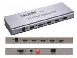 Splitter (multiplicator) HDMI 2.0 4K 1 intrare 4 iesiri AVS-52-4-BX