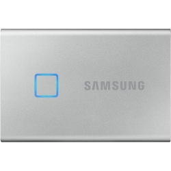 SSD extern Samsung T7 Touch portabil, 500GB, USB 3.1, Argintiu