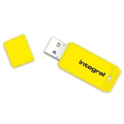 Stick memorie Integral Neon 16GB, USB 2.0, Yellow