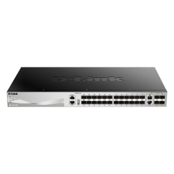 Switch 24 SFP L3 Stackable PoE Switch 2x10 Gig Base T/4xSFP+ ,Std Image