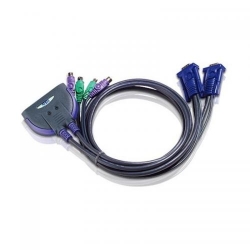 Switch KVM ATEN CS62S, 2-Port PS/2, 0.9m cables