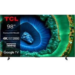 Televizor TCL MiniLed 98C955, 248 cm, Smart Google TV, 4K Ultra HD, 100hz, Clasa F (Model 2023)