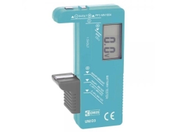 Tester baterie cu display digital pentru testare: R3 (AAA), R6(AA), R14 (C), R20 (D), 9V si butoni de 1.5V BAT-CHECK-N0322