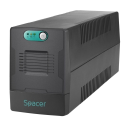 UPS Spacer, 1000VA/600W, AVR, 4x socket Schuko, indicatie status cu LED, 2x baterie 12V/7Ah, 