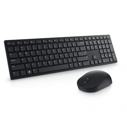 Kit Tastatura + Mouse wireless Dell Pro KM5221W, Layout US Intl, Negru