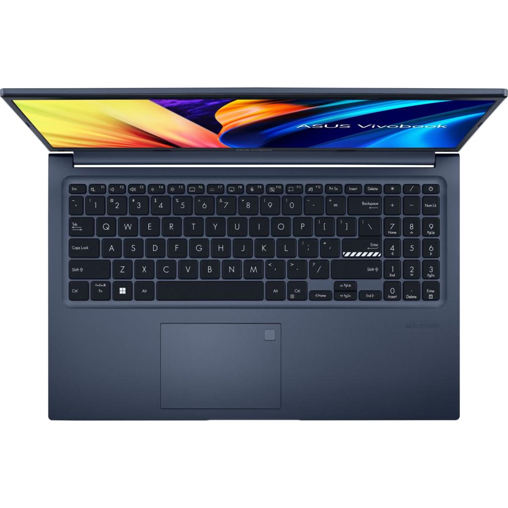 Laptop ASUS VivoBook 15 X1502ZA cu procesor Intel® Core™ i5-1240P pana la 4.40 GHz, 15.6'', Full HD, IPS, 8GB, 512GB SSD, Intel® Iris Xe Graphics, No OS, Quiet Blue